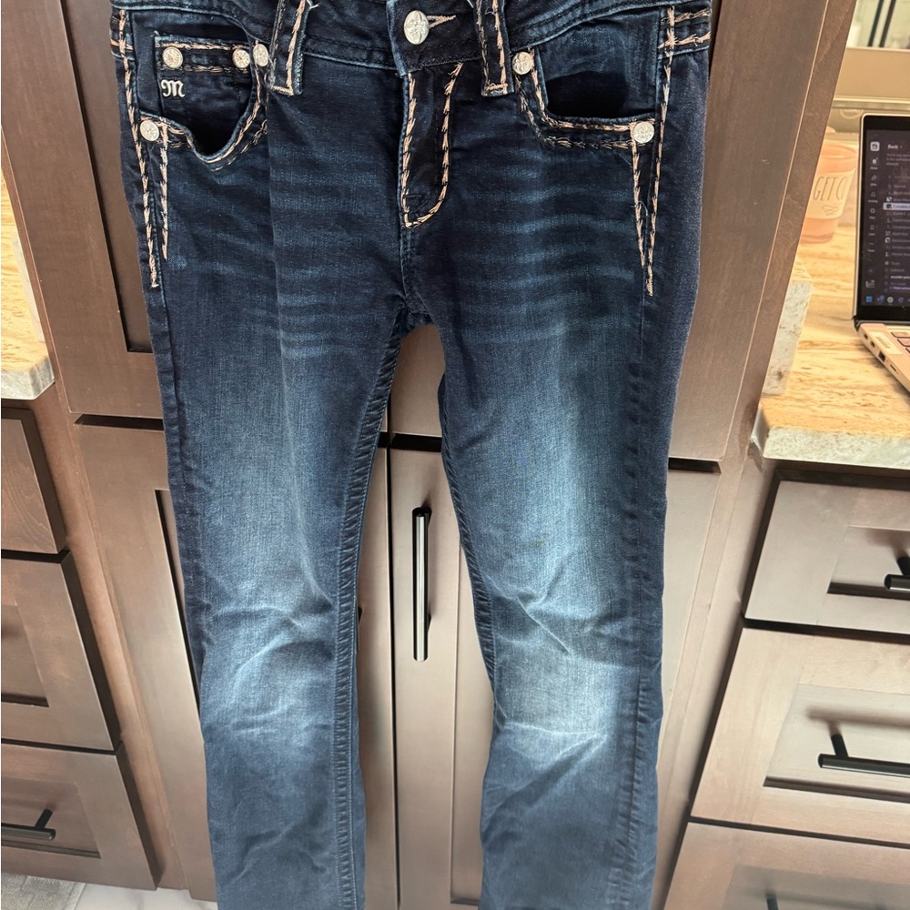 Miss Me Dark Blue Straight Leg Jeans